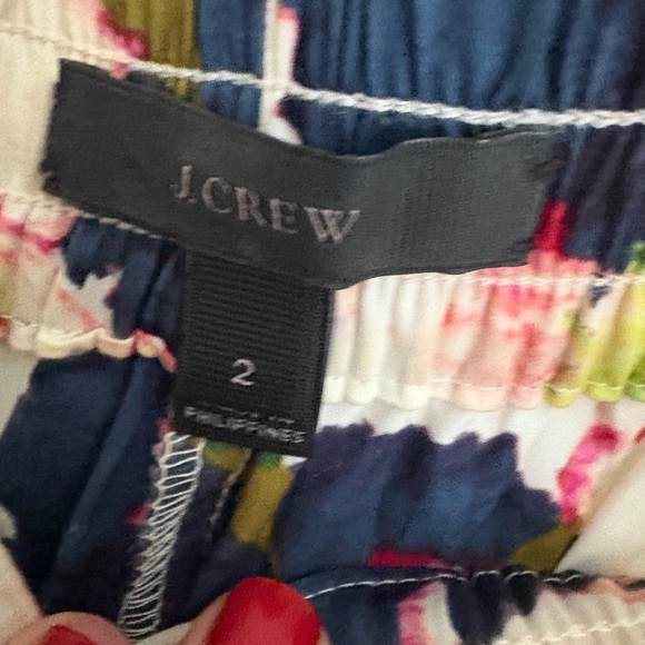 J. Crew Drawstring Pant in Cove Floral size 2 - Picture 4 of 4